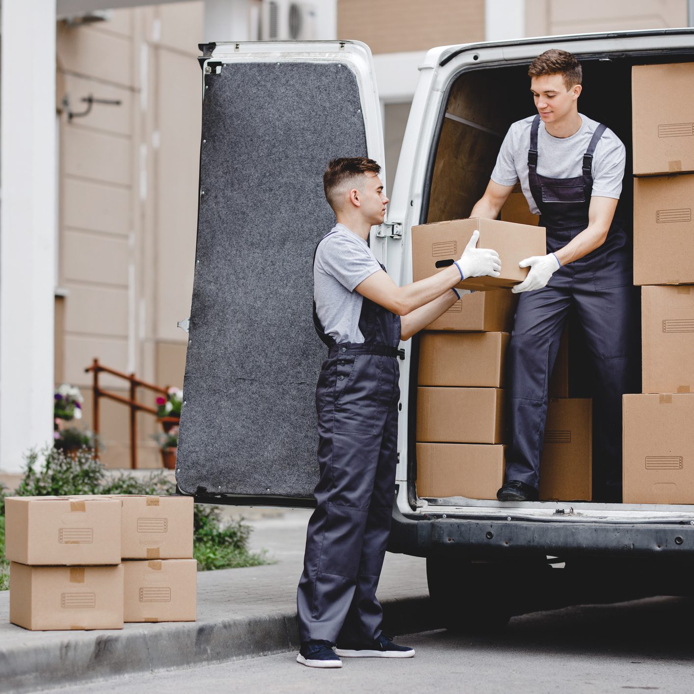 Movers Loading Van